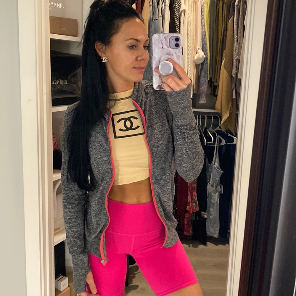 Grey & Pink Athletic Jacket